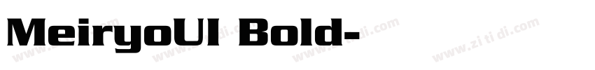MeiryoUI Bold字体转换